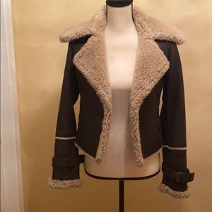 Faux suede, cute BeBe jacket